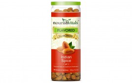 NourishVitals Flavored Almonds Indian Spice  Jar  150 grams